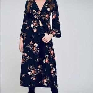 Moon River Floral Kimono Open Dress